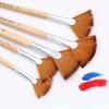 5Pcs Fan Shaped Nylon Hair Watercolor Paint Brush Set for School Painting Drawing Painting Brush Art Supplies