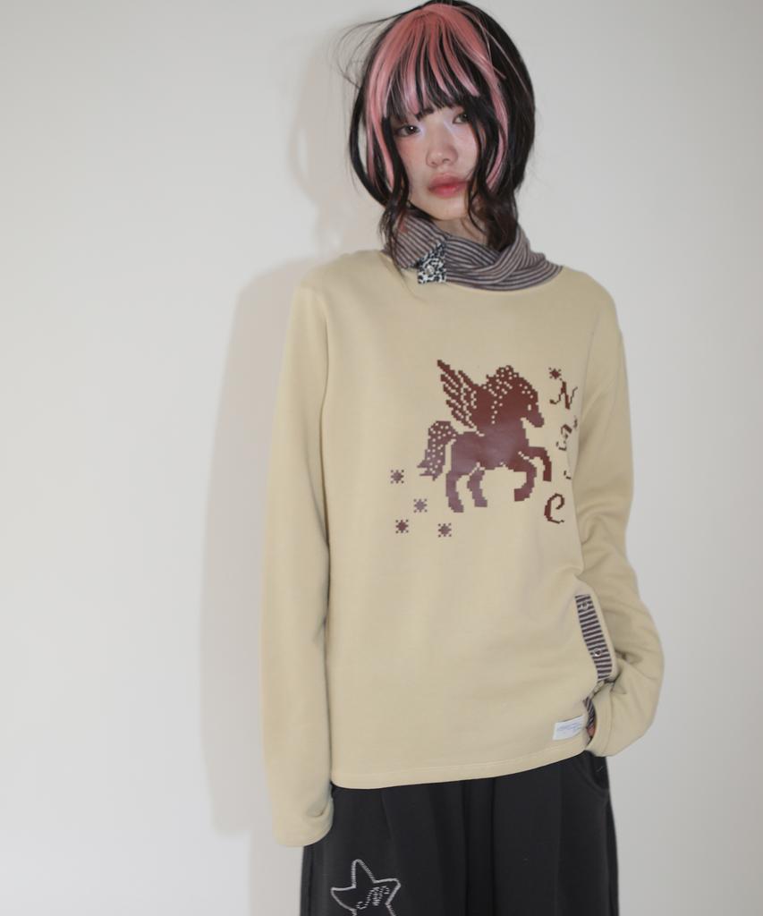 NOFFICIALNOFFICE Pegasus Slit Turtleneck Top Mustard