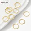 4-8mm 14/18K Gold Plated Brass Solid Closed Jump Ring,Closed Split Rings Connector For DIY Jewelry Making Accessories
