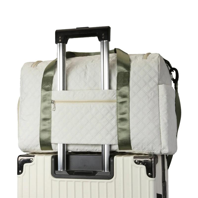 Large Capacity Diamond Standard Waterproof Oxford Travel Bag Functional Solid Partition Bag