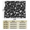 Gothic Skull Cat Moon Pattern Blanket Flannel Fleece Throw Blankets Micro Fleece Cozy Covers for Bed Sofa Car Home Decoration