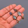 Elegant Natural Labradorite Electroformed Earrings, Multicolor Drop & Dangle Earrings, Copper Jewelry, Birthday Gift, Earrings For Love
