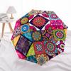 Colorful Mandala Patterned Fabric Squares for Quilting and CraftingUmbrella, Portable 3-Fold Compact Umbrella,Christmas Gift ES435