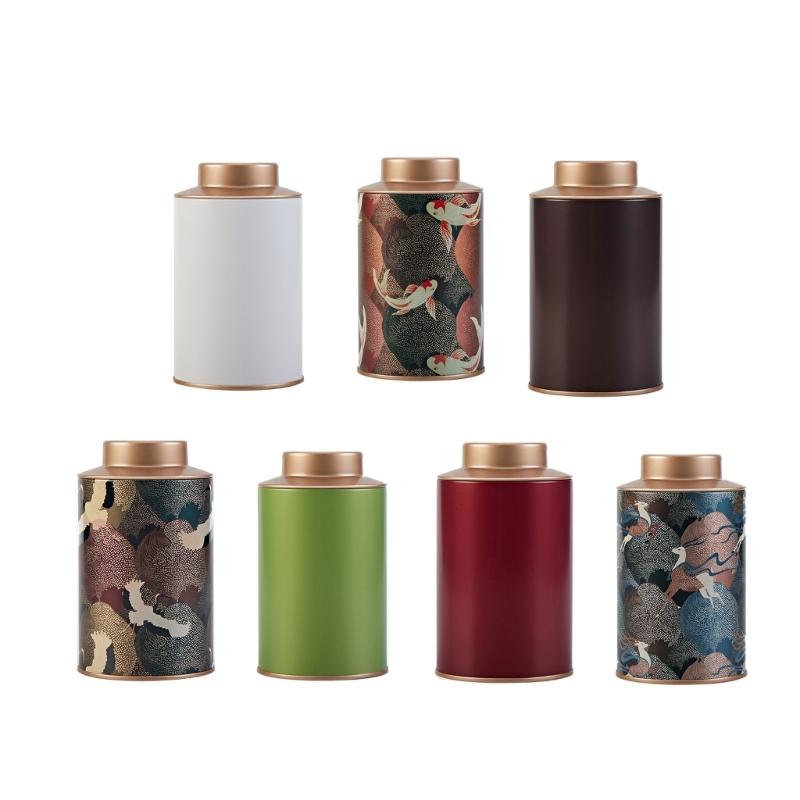 Portable Empty Tea Tin Can Reusable Tea Containers Travel Small Tea Packagings Box Vintage Tea Sealed Jar Easy To Use