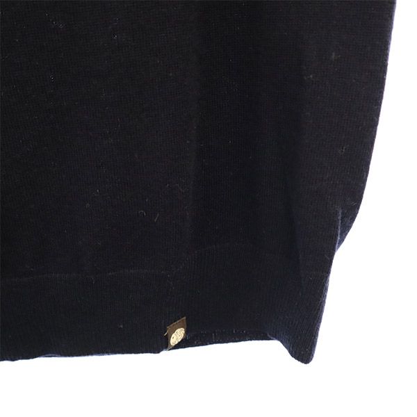 Pretty Green Wool Blend One Point Embroidery Long Sleeve V Neck Sweater Men's Used