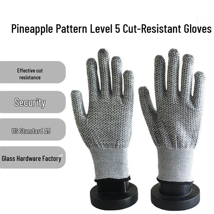Level 5 Cut-Resistant HPPE Gloves for Gardening, Construction, and Glass Handling
