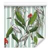 Cranes, Leaves and Flowers Wallpaper for Living Room and Bedroom 50x1000