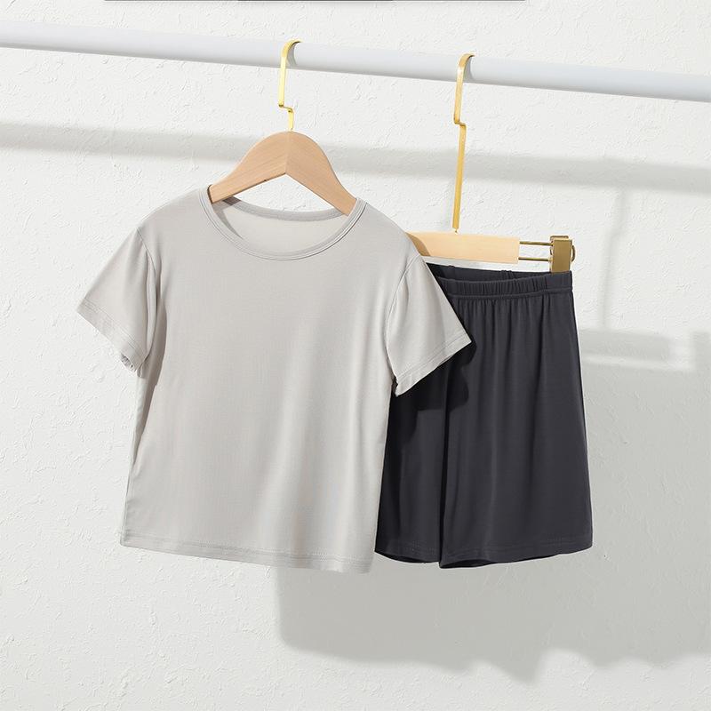 Children's Pajamas Summer Thin Short-sleeved Casual Boys and Girls Set Family Home Wear Set
