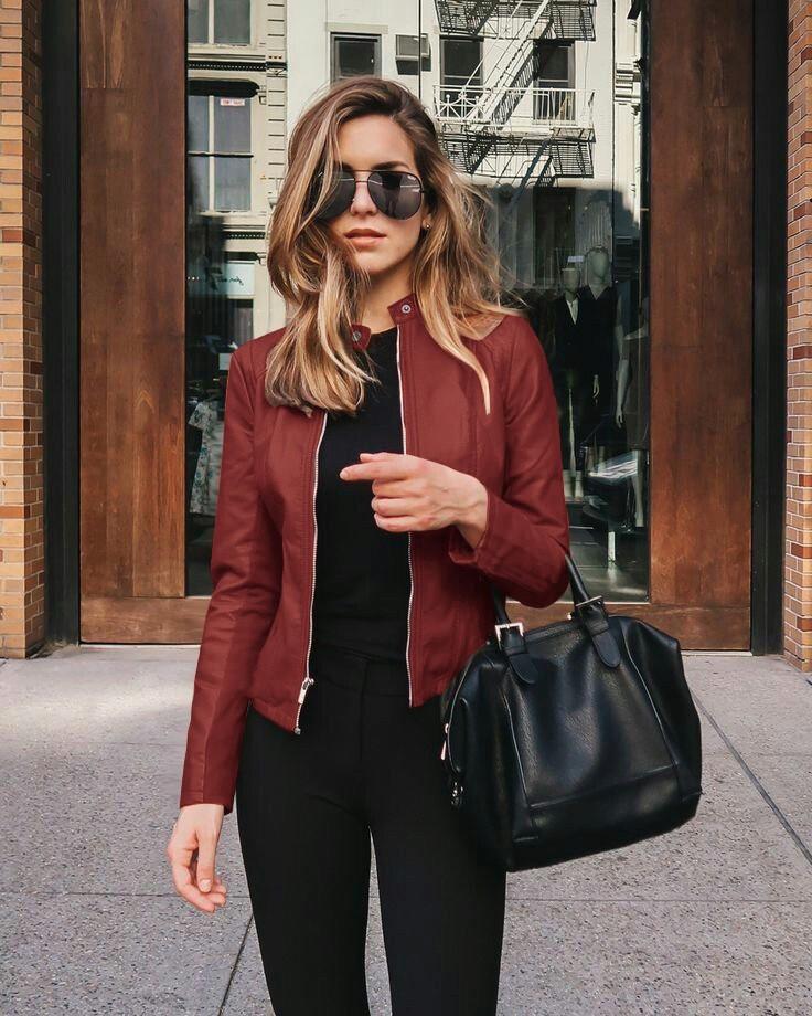 Women's PU Leather Suit Jacket