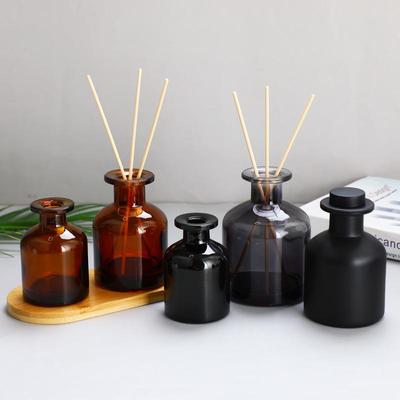 Heißverkauf 100ml Große Bauchige Farbige Glas Aroma Diffusor Flasche - Transparent oder Mattiert