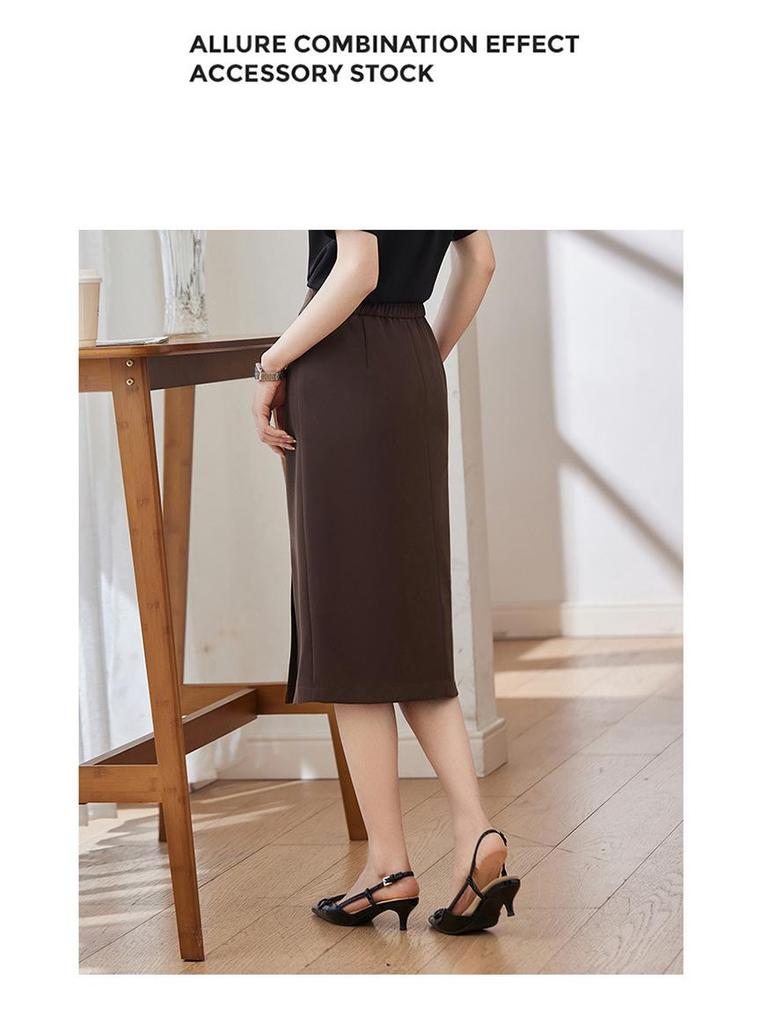 Stilvoller Damen-Bleistiftrock in mittlerer Länge für Frühling, Herbst und Sommer - Professionell, Schlankmachend und mit Pendler-Temperament