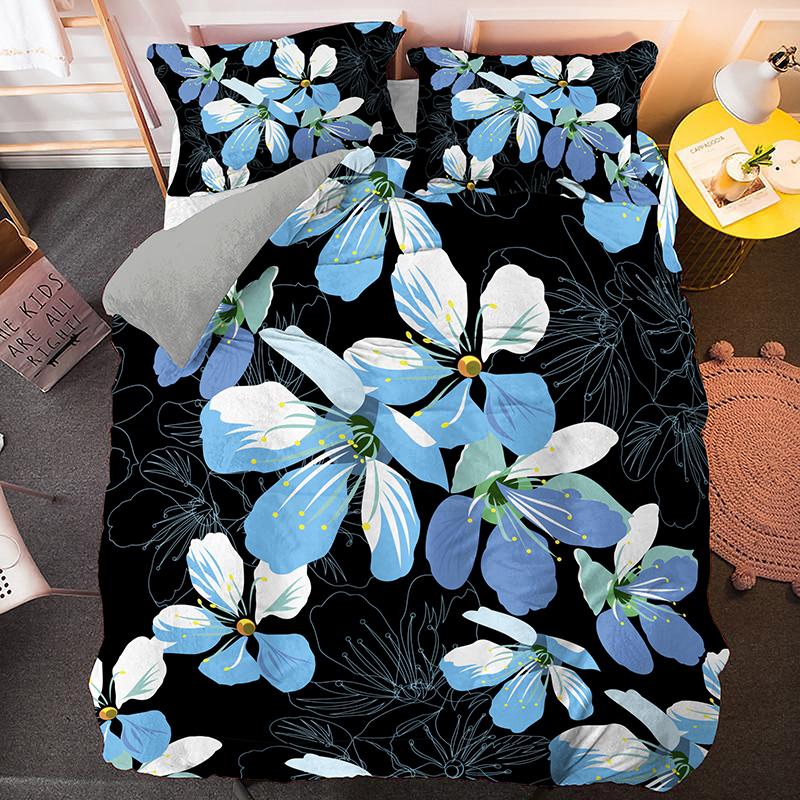 Цветочный узор пододеяльник комплект наволочек постельное белье комплекты Twin/Queen/King — фото 12