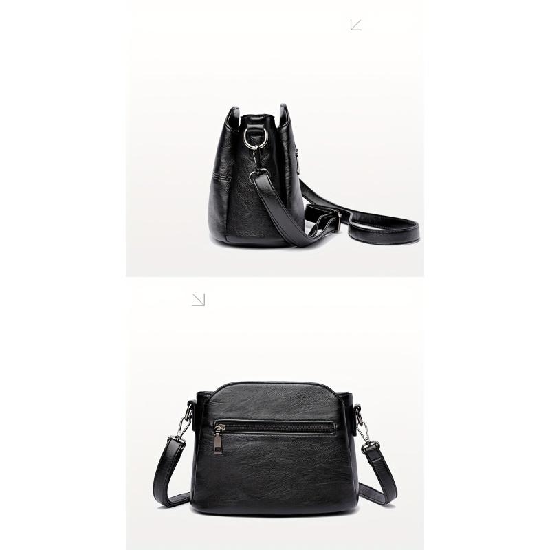 Mini geantă simplă de culoare solidă, geantă din piele PU, geantă de umăr versatilă la modă clasică (9,05"x4,72"x6,69")