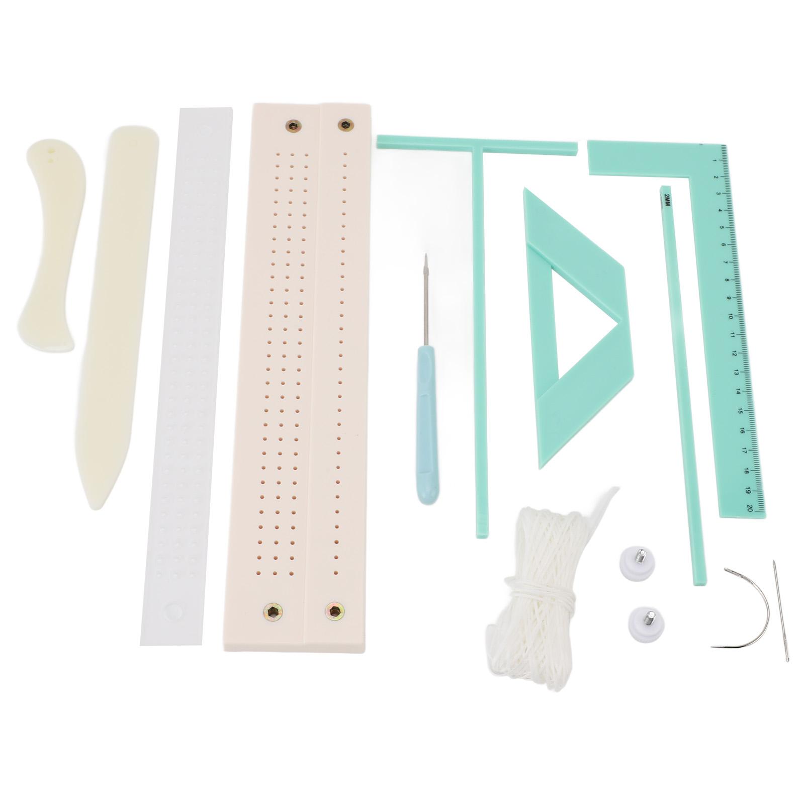 

Набор направляющих для дырокола для переплета книг Изготовление обложек для ежедневников и альбомов Линейка позиционирования Игла для дырокола Переплет книг