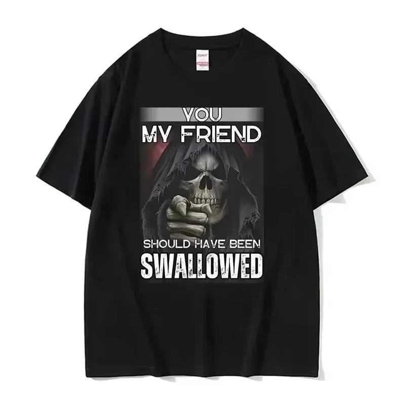 Autistic Funny Skeleton Meme Print T Shirt Men Women Fashion Gothic Retro T Shirt Short Sleeve Tshirt Clothes