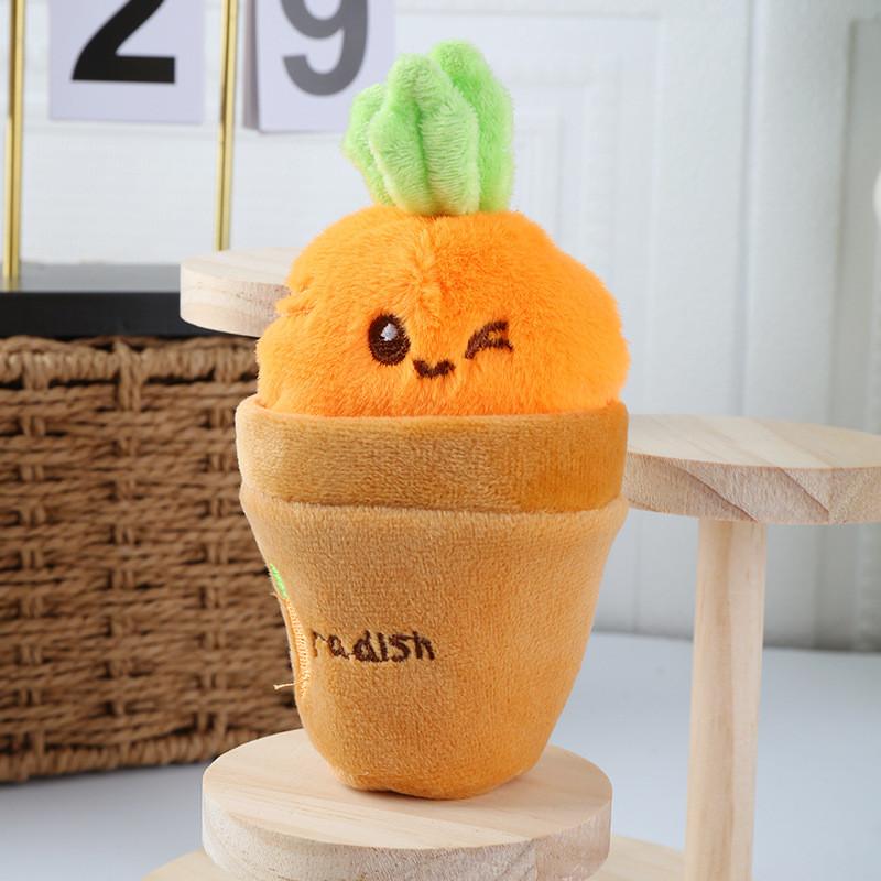 

Carrot Potted Cartoon Stuffed Toy Plush Keyring Pendant For Bag Decor Gifts And оранжевый