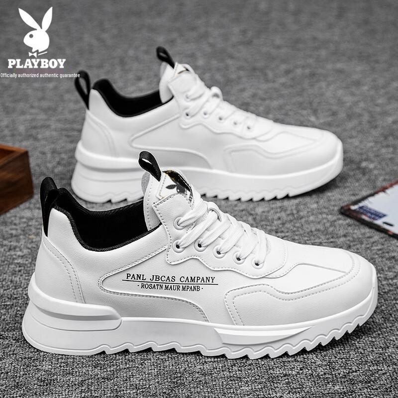 PLAYBOY Men s Versatile Thick-Soled Casual Skate Shoes 42