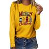 MERRY CHRISTMAS Women Casual Long Sleeve  Sweatshirt Pullover Blouse