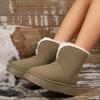 Women's Chunky-Soled Short Snow Boots 2025 Fall/Winter New Arrival Two-Way Wear Thickened Fleece Lining Warm Slip-On Women's Cotton Boots