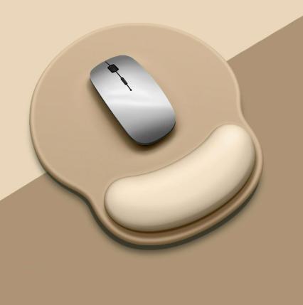 1 Pcs Grey Comfortable Wrist Support Non Slip Mice Mat Soft Mousepad for PC Laptop Computer Ergonomic Wrist Rest Mouse Pad