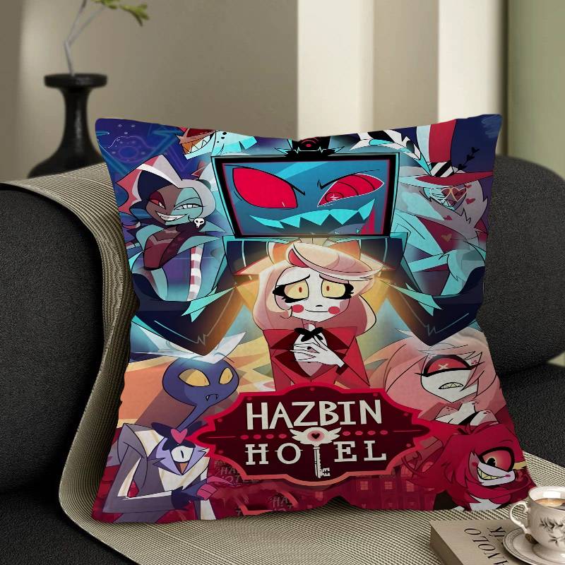 Hazbin H-Hotels Angel Dust Alastor Povlak na polštář Potah na polštář Pouzdro na polštář do auta na pohovku Auto Vánoční dárek 40x40cm 45x45cm