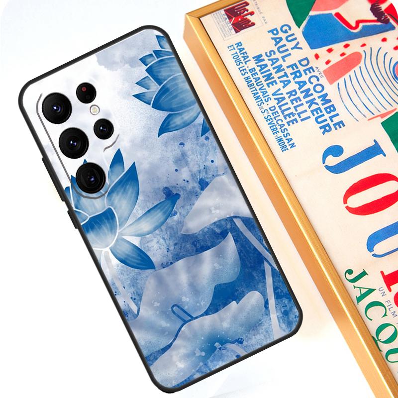 Lotus Flower Case For Samsung Galaxy S24 S23 S22 S21 Ultra Note 20 S20 FE S8 S9 S10 Note 10 Plus Cover