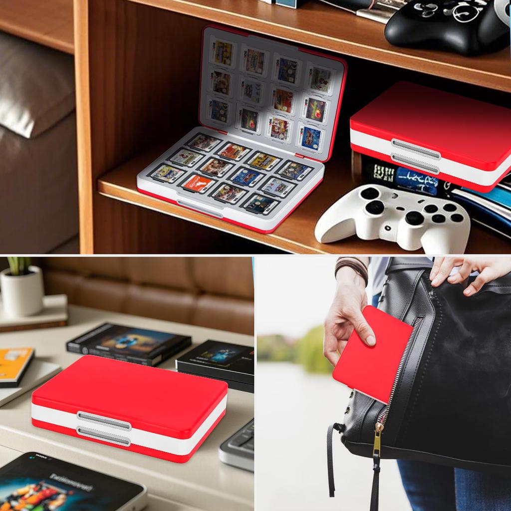 Homgaty 3DS Game Compatible with 3DS Cartridge DS Software Game Card Easy to Dustproof Case, 48-Piece 3DS/DS, Case, Storage, Case, Protective, Carry,