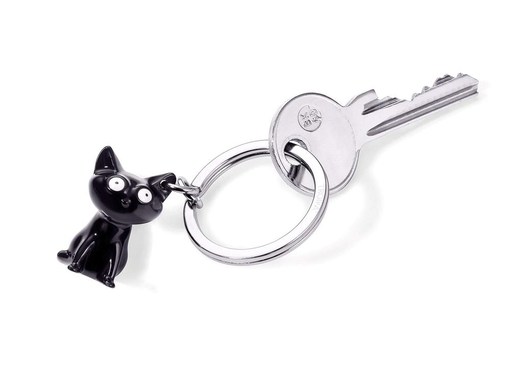 TROIKA (Troika) Black Cat Keyring Felix KR16-22/BK Black Cat Keychain Accessory Charm