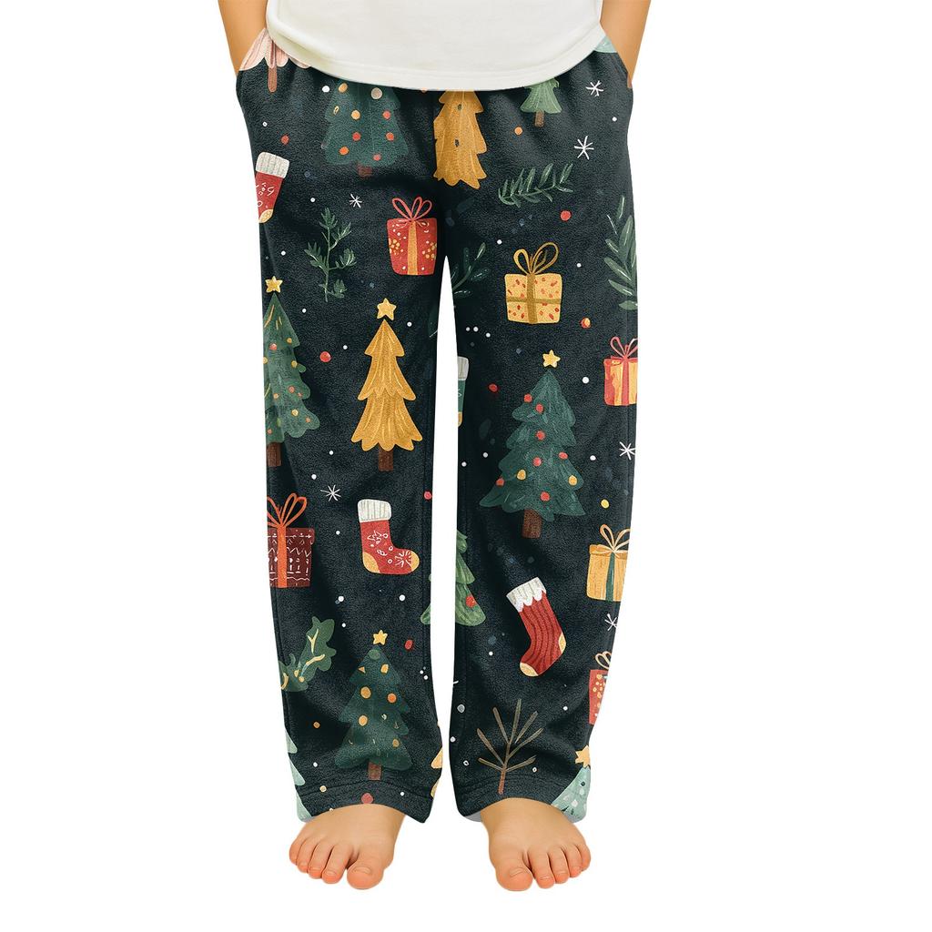 Kinder Weiche Bequeme Pyjamahose Lässig Weihnachtsprint Haushose