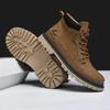 Lyxiga Stövlar för Herrar Högkvalitativa Handgjorda Läderstövlar Mode Casual Höga Stövlar för Herrar Halkfria Vandringskängor Herr Sneakers