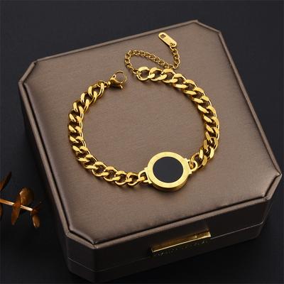 316L Stainless Steel Woman Bracelet European American Style Roman Numbers Bracelets for Women Jewelry for Gifts Party