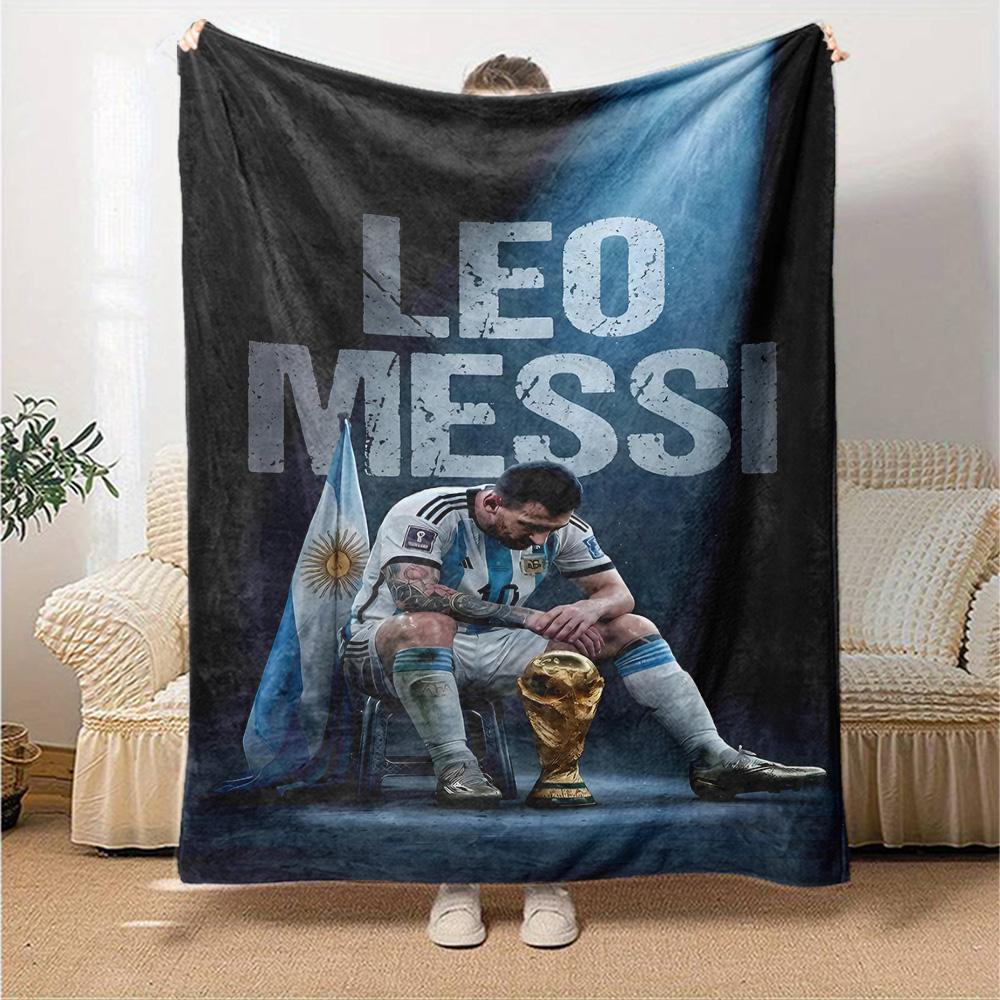 Messi's Legacy Soccer Blanket Soft Warm Cozy Perfect for Seaside Bed Bedding for All Occasions Stylish Decor
