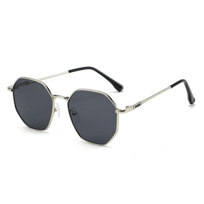 Vintage Polygon Sunglasses Women Men Luxury Metal Small Sun Glasses Outdoor Driving Vacation Shades