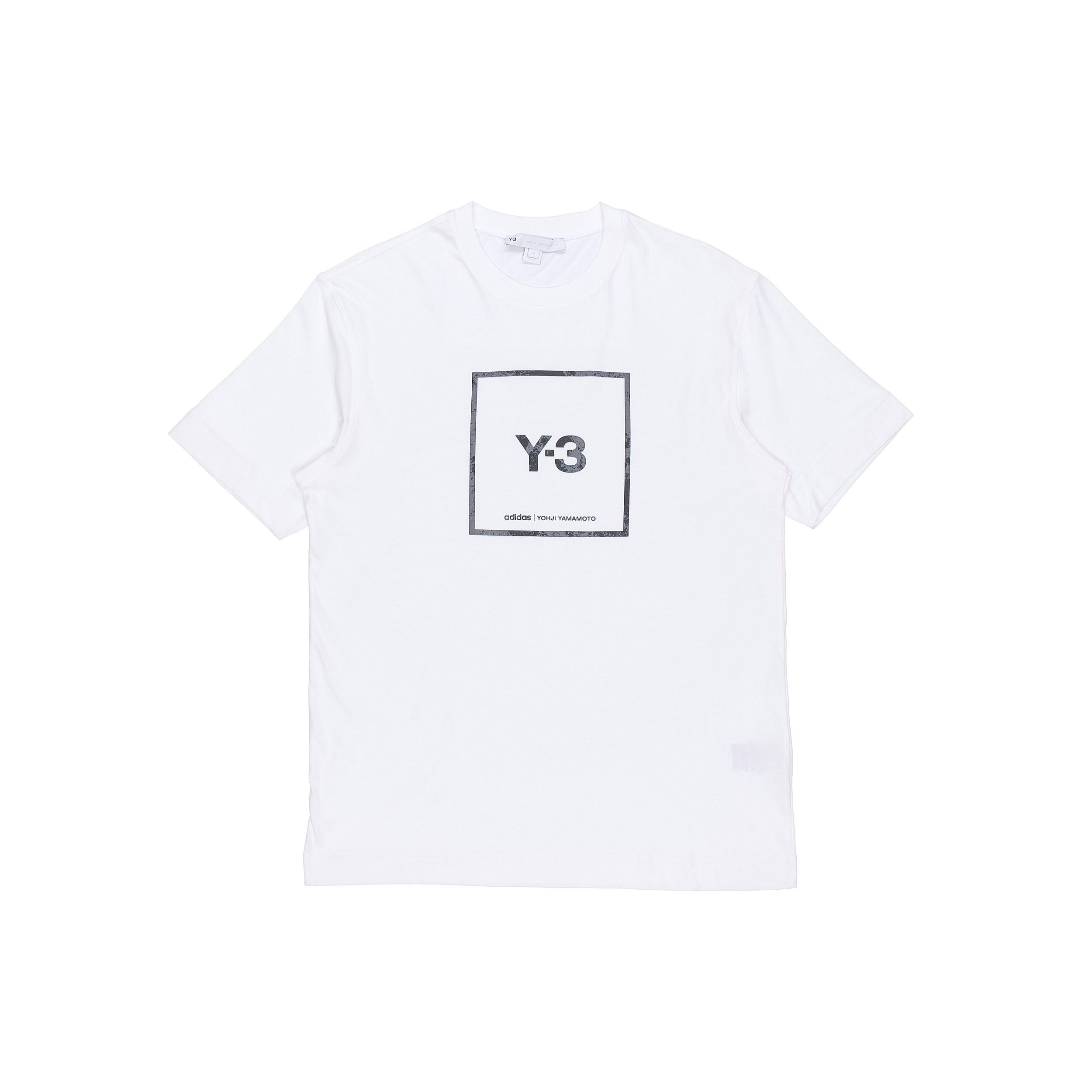 adidas Y-3 SS21 Alphabet Logo Loose Round Neck Short Sleeve White T-Shirt Men s GV6061 XXL