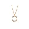 Rose Gold Double Ring Pendant Necklace Women Necklace 5194455