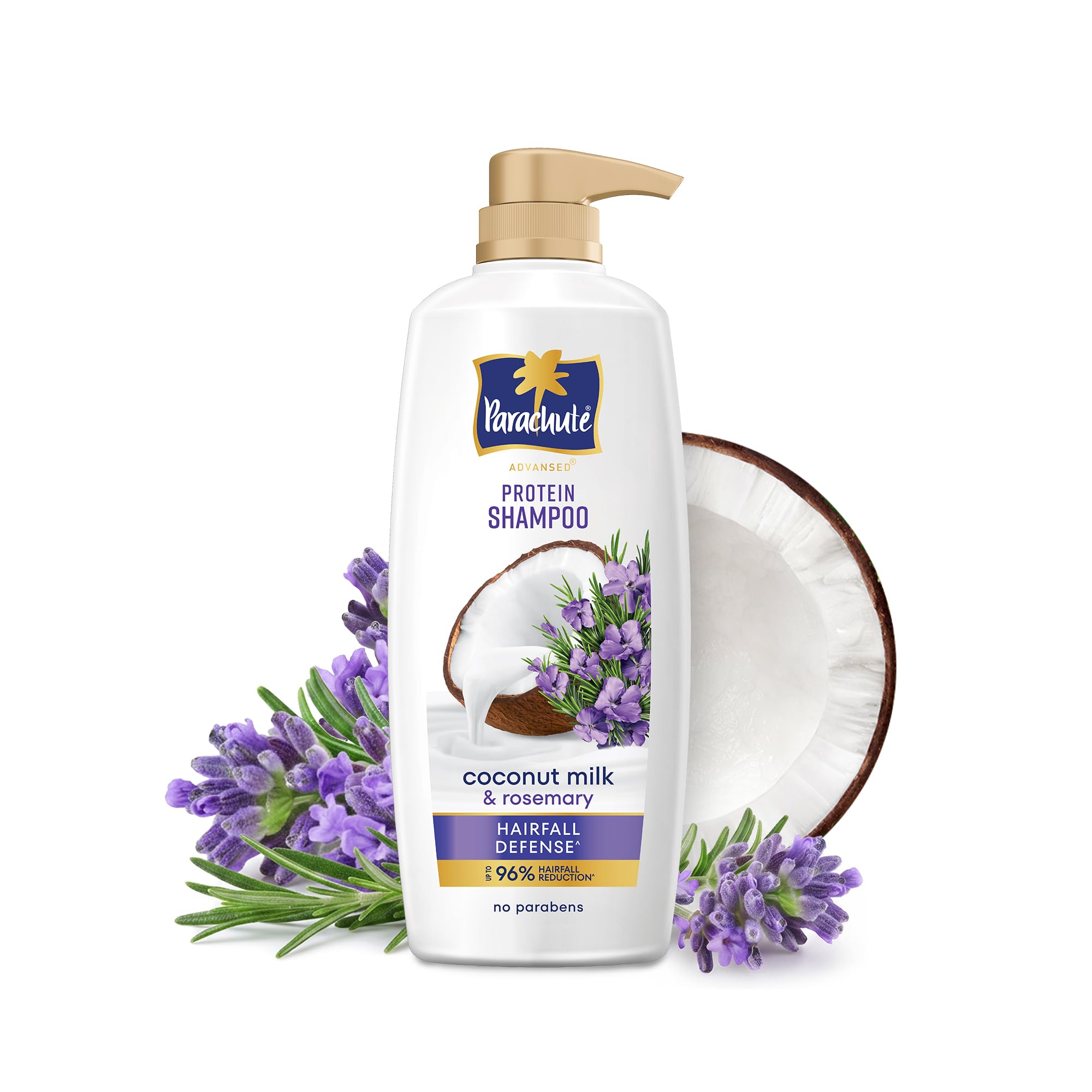 

Parachute Advansed Protein Shampoo with Coconut Milk & Rosemary | Up to 96% Hair Fall Reduction & up to 23X Hair Fall Control | Protein Lock Techno