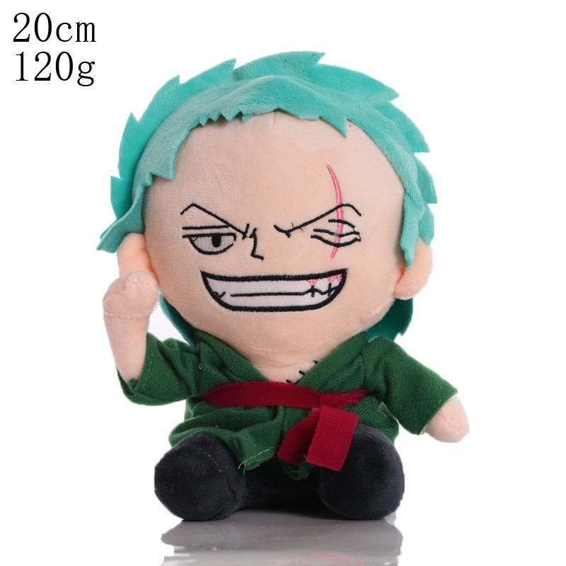 Cute One Piece Series Stuffed Toy Cartoon Anime Role Luffy Zoro Tony Tony Chopper Creativity Skin-Friendly Plush Toy Fans Gift
