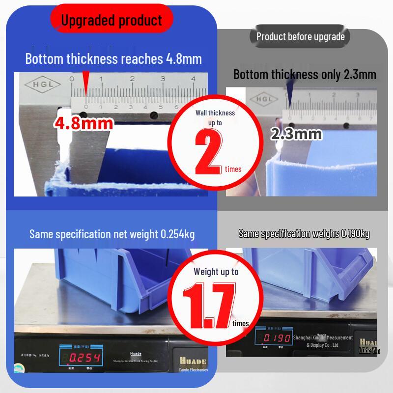 POWERKING Stackable Slanted Parts Bin