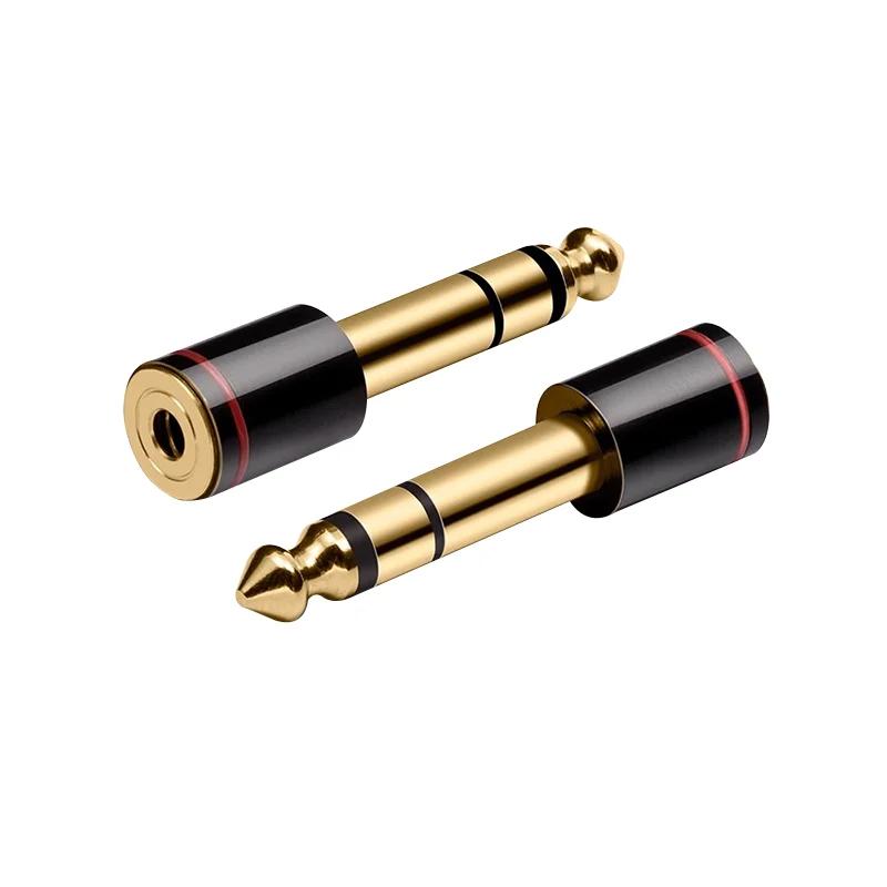 3 Pole 6.35mm to 3.5mm Jack Adapter Headphone Amplifier Audio Adapter Microphone Connector