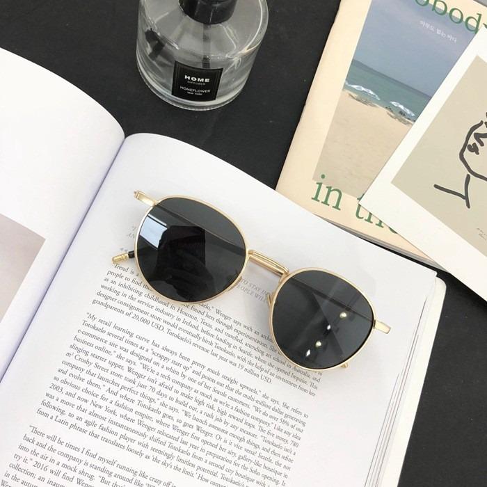 Vintage Korean Round Frame Sunglasses Women Multicolored Trendy Fashion Male Female Eyewear Top Luxury Brand Designer UV400
