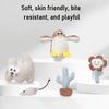 Cartoon Design Cat Toys Corduroy Fabric Tough Catnip Rattle Paper Cat Toy Soft Elastic Filling Interactive Chew Toy for Kittens and Adult Cats Indoor