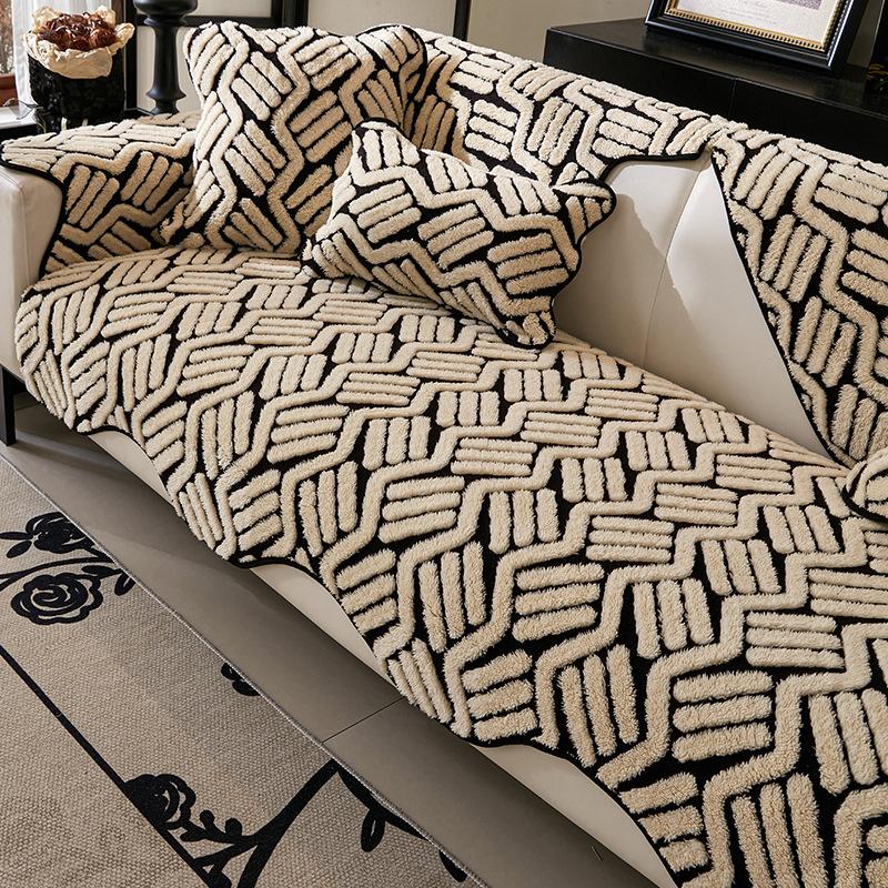 Spezialgeformtes Sofakissen Universell für alle Jahreszeiten Neu Rutschfestes Sitzkissen Einteiliger Lederbezug für Sofareihe Bezugsstoff