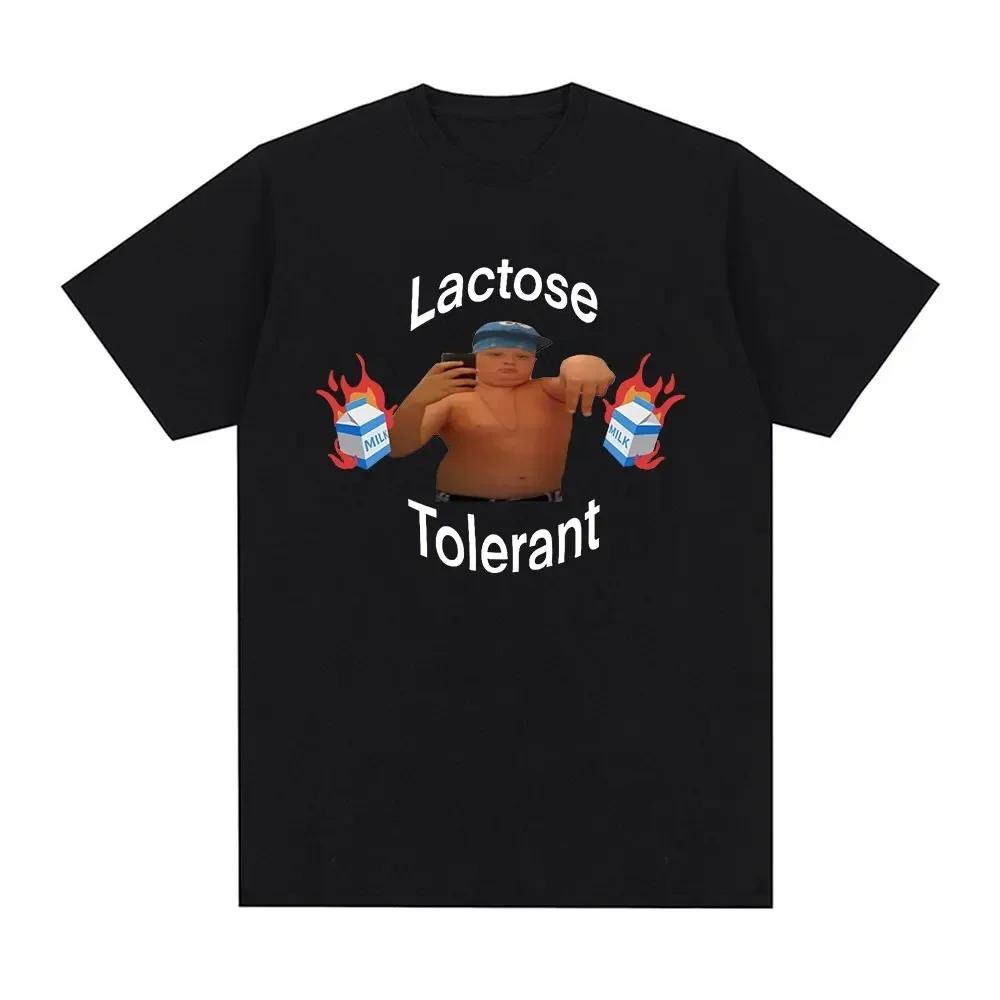 Lactose Resistant Pattern Printed T-shirt for Women's Retro Fashion Short Sleeved T-shirt Casual and Comfortable Large T-shirt
