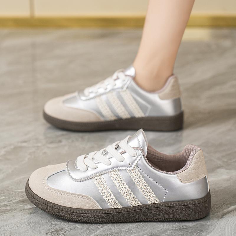 

Женские кроссовки для бега для мужчин Повседневные кеды для скейтборда Кроссовки - Ретро кеды для скейтборда Бесплатная доставка 40 серебряный