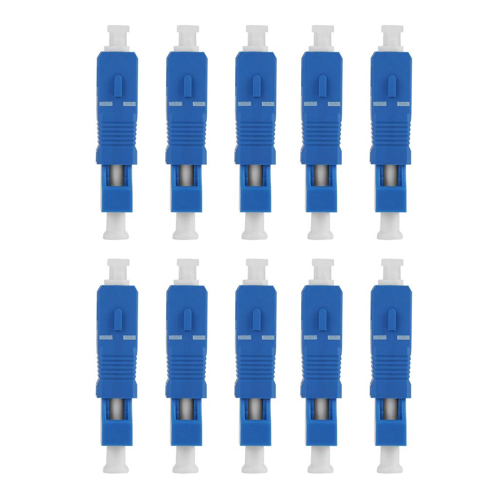 10 Pcs Fiber Optic Adaptor SC Male To LC Female Single Mode Fiber Optic Hybrid Optical Adaptor Converter
