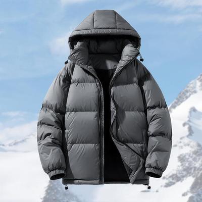 Abrigo de plumón de pato blanco con capucha de invierno para hombre, chaquetas de plumón cálidas de moda, chaqueta de invierno gruesa informal para hombre