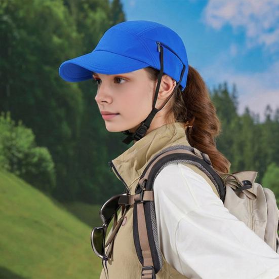 Sluneční klobouk Nastavitelné popruhy na bradu Prodloužený kšilt Baseballová čepice Ochrana proti UV záření Větruodolná Outdoorové cestování Jezdecká čepice