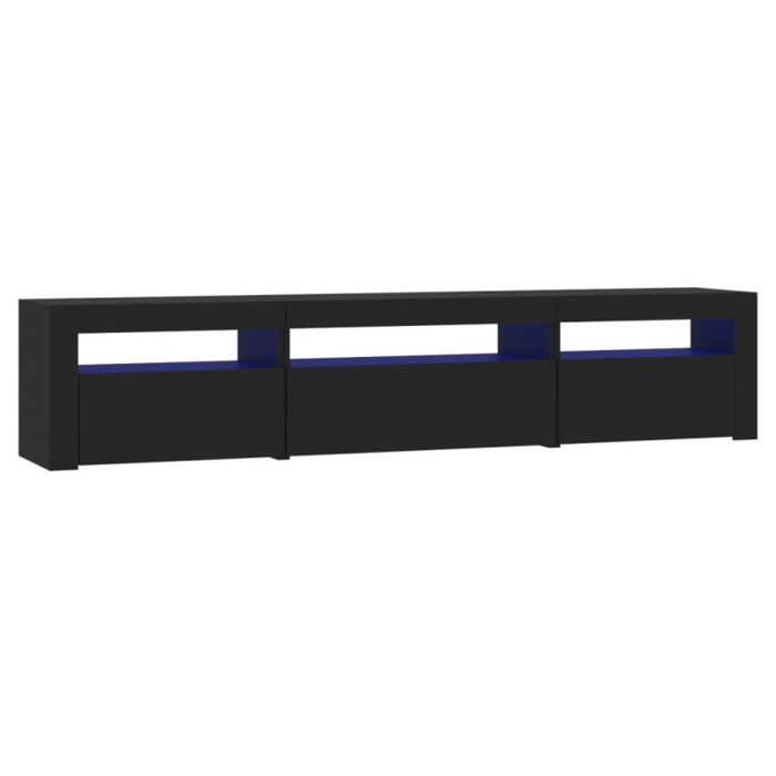 VidaXL Meuble TV avec Lumières LED Centre de Divertissement Rangement Meuble Média Meuble de Salon Salle de Séjour Maison 3152739