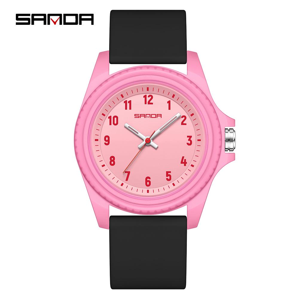 Sanda Unisex Waterproof Quartz Watch for Students - Simple, Versatile Design for School and Exams