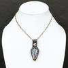 Blue Lace Agate, Moonstone Gemstone Copper Wire Wrap Jewelry Pendant 2.76"